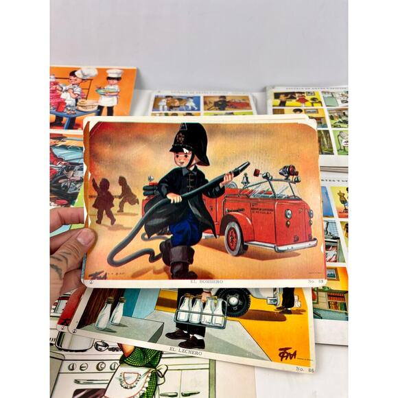 VTG Loteria De Artes Y Oficios Lot of 34 Cards Boards Mexico Bingo - Picture 4 of 13